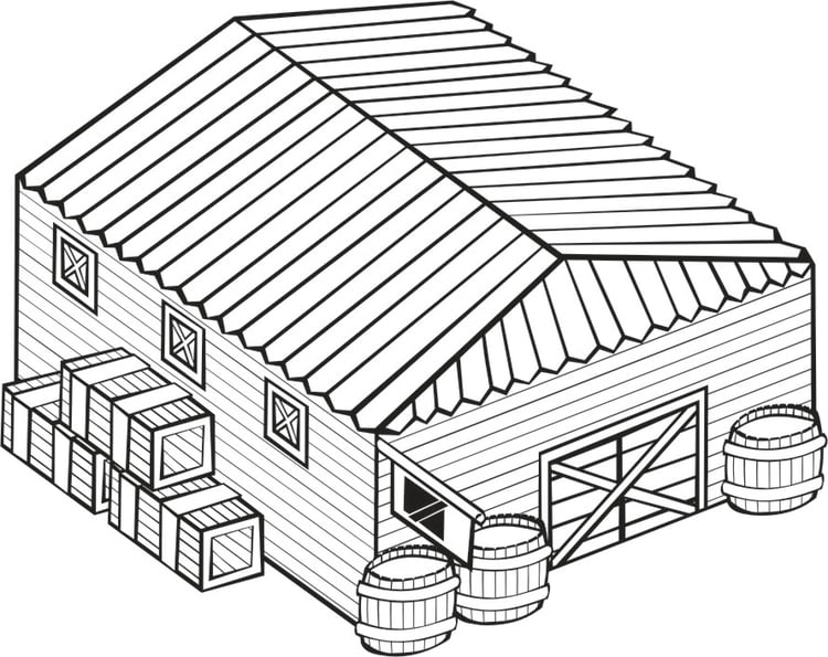 Coloring page Warehouse