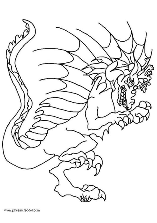 Coloring page Wart, the dragon