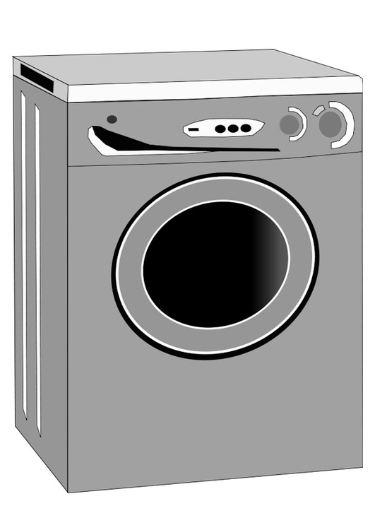 Coloring page washing machine