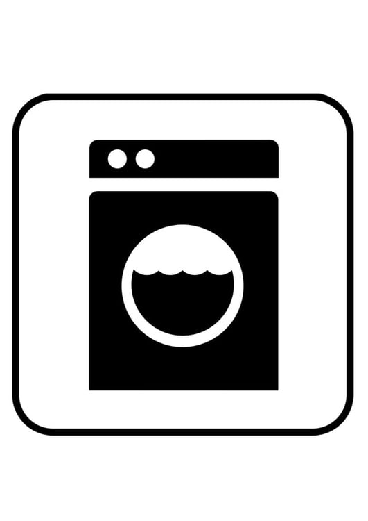 Coloring page washing machine