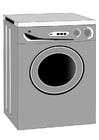 Coloring page washing machine