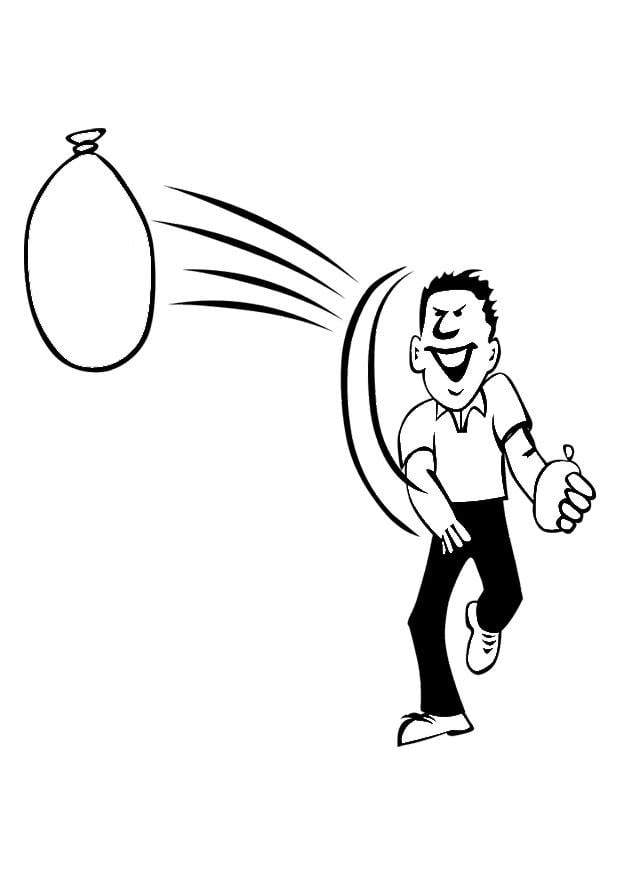 Coloring page water balloon