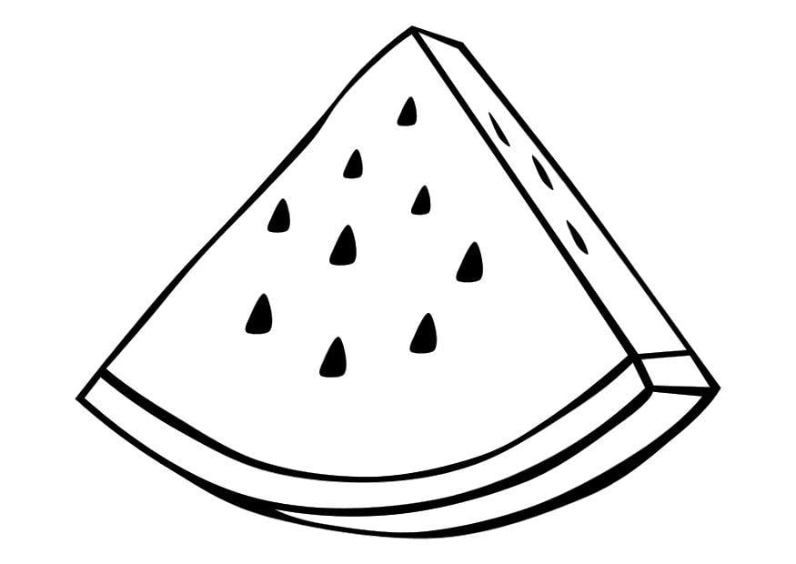 Coloring page watermelon