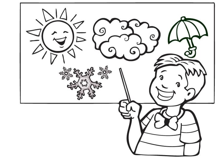 Coloring page weather