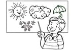 Coloring page weather