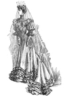 coloring-page Wedding Dress 1906