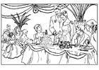 Coloring pages wedding party