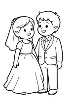 Coloring page wedding