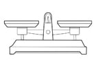 Coloring page weighing scales