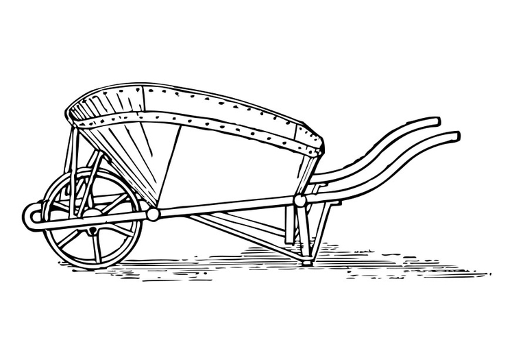 Coloring page wheelbarrow