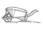 Coloring page wheelbarrow