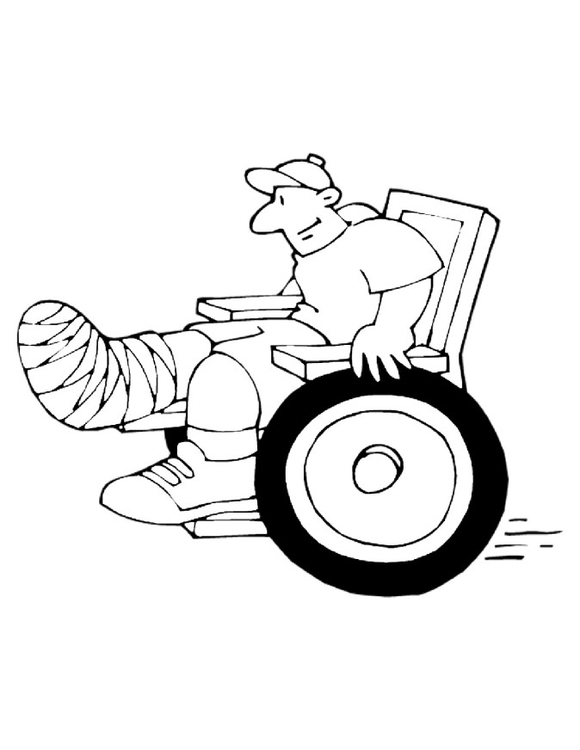 Coloring page wheelchair