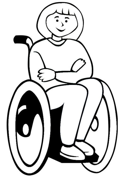 Coloring page wheelchair