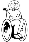 Coloring pages wheelchair