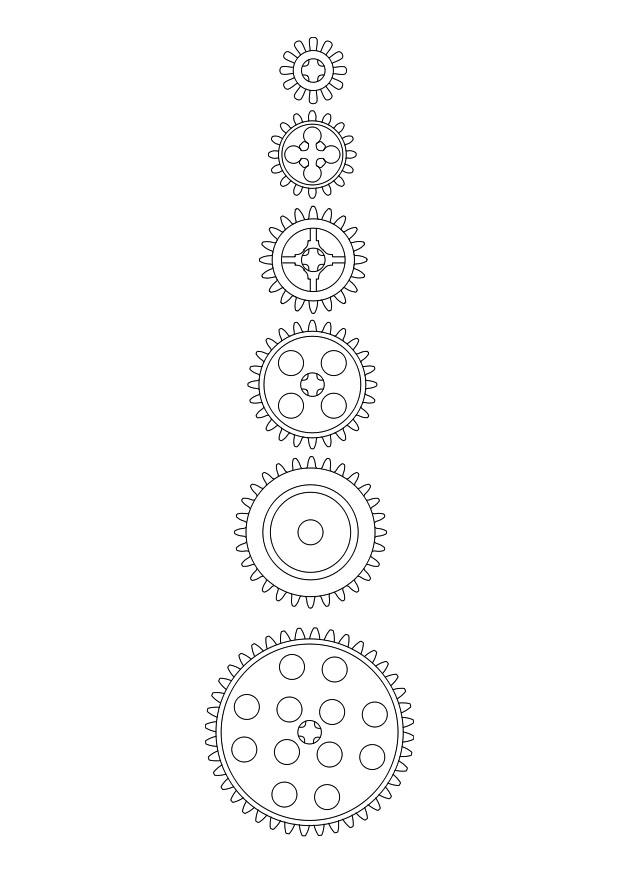 Coloring page wheels