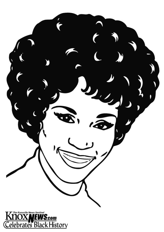 Coloring page Whitney Houston