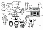 Coloring page Wild West