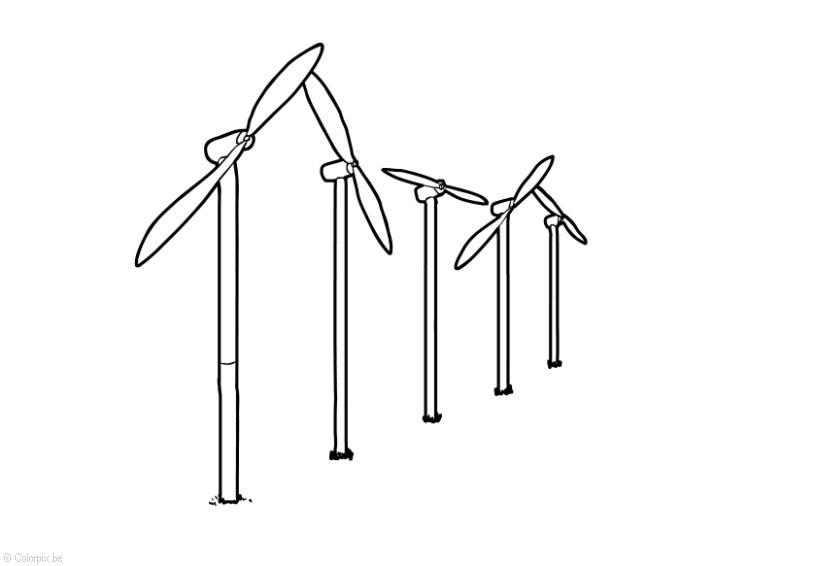 wind turbine coloring page