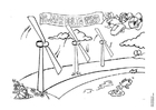 Coloring pages wind energy - windmill