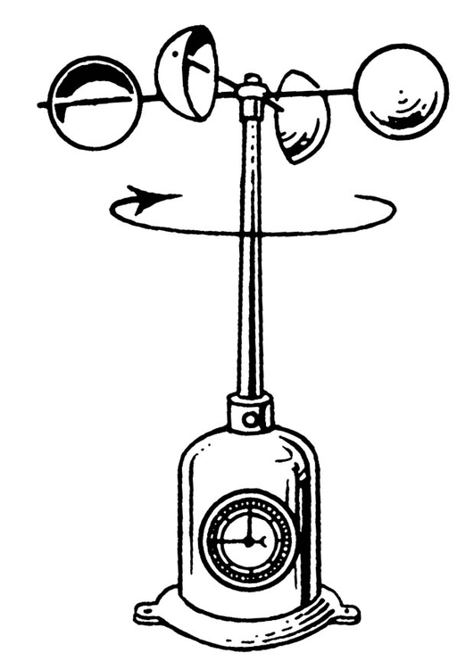 Coloring page wind-gauge