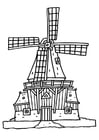 Coloring page wind mill