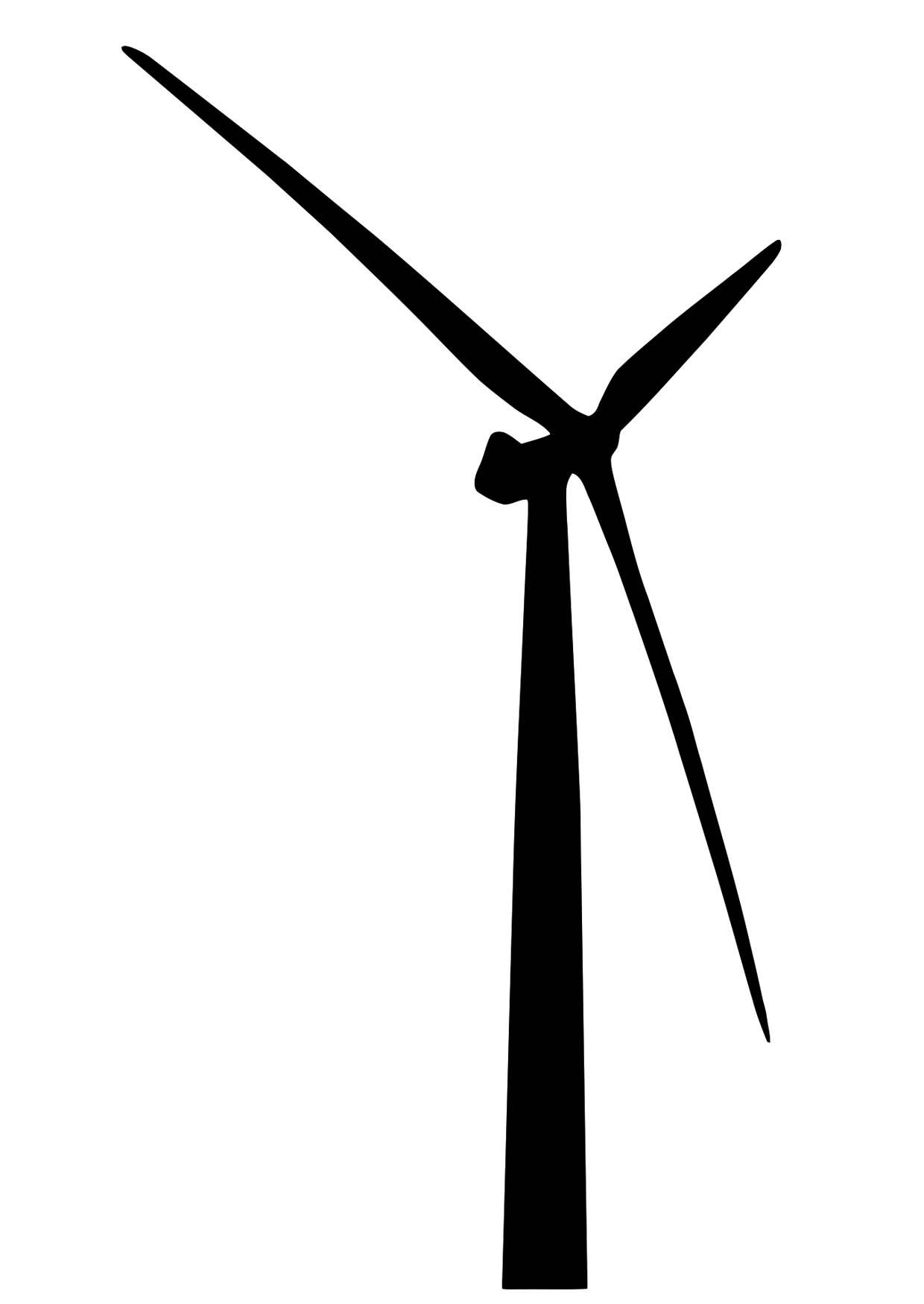 Coloring page wind turbine