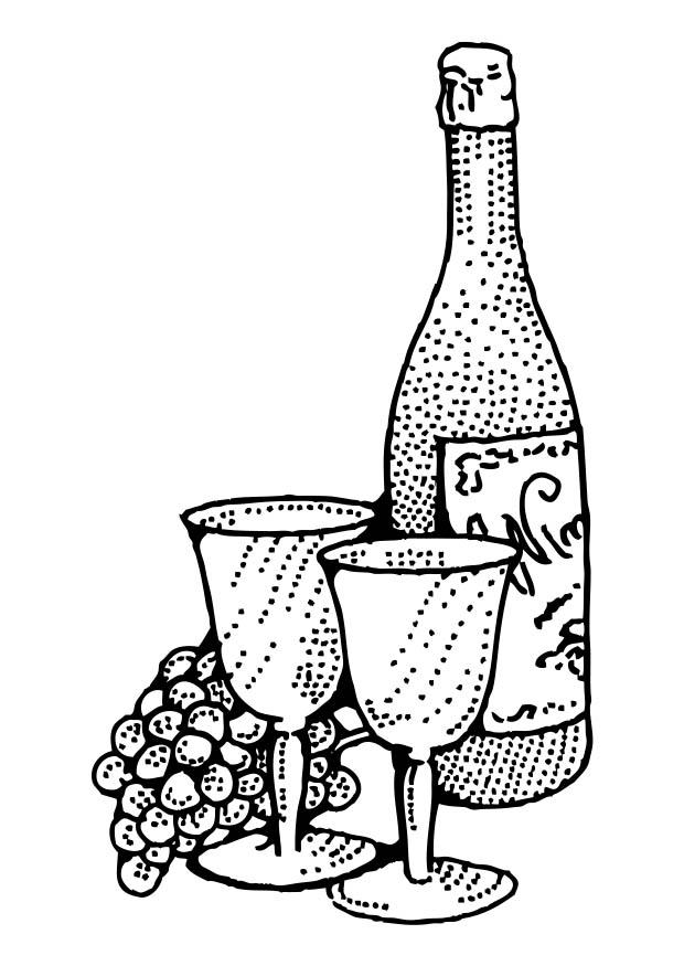 Coloring page Wine