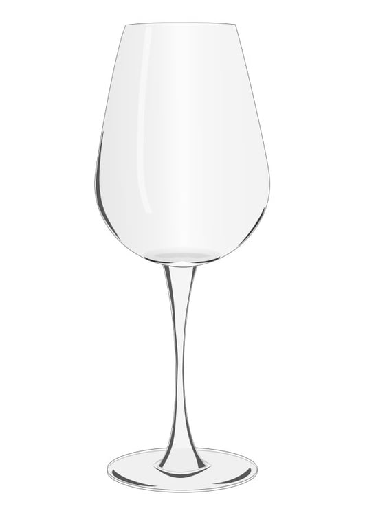 Coloring page wine glass