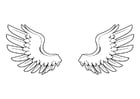 Coloring page wings