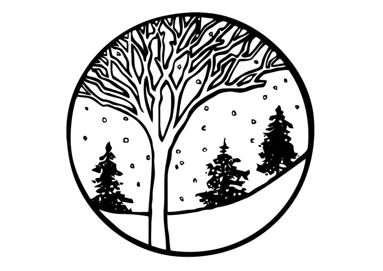 Coloring page winter