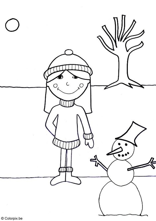 Coloring page winter