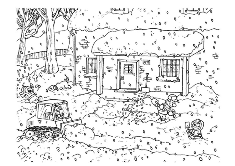 Coloring page winter