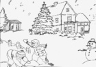 Coloring page winter