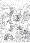 Coloring page winter sports