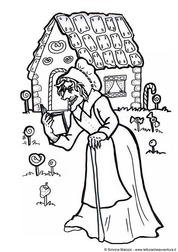 Coloring page witch