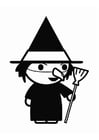 Coloring pages witch Halloween