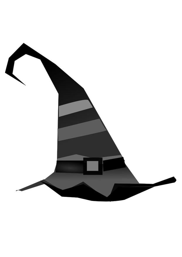 Coloring page witch hat