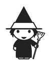 Coloring pages Witch