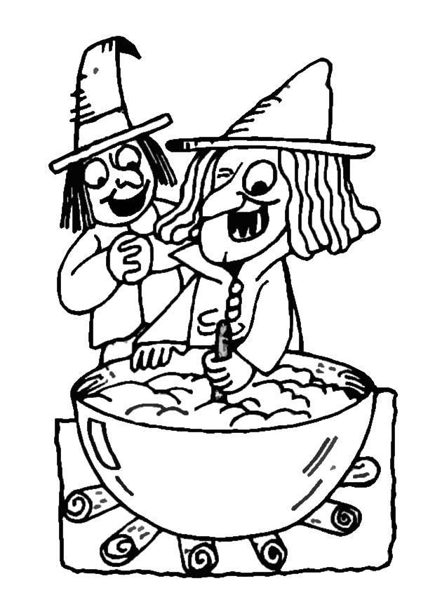 Coloring page witches