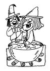 Coloring pages witches