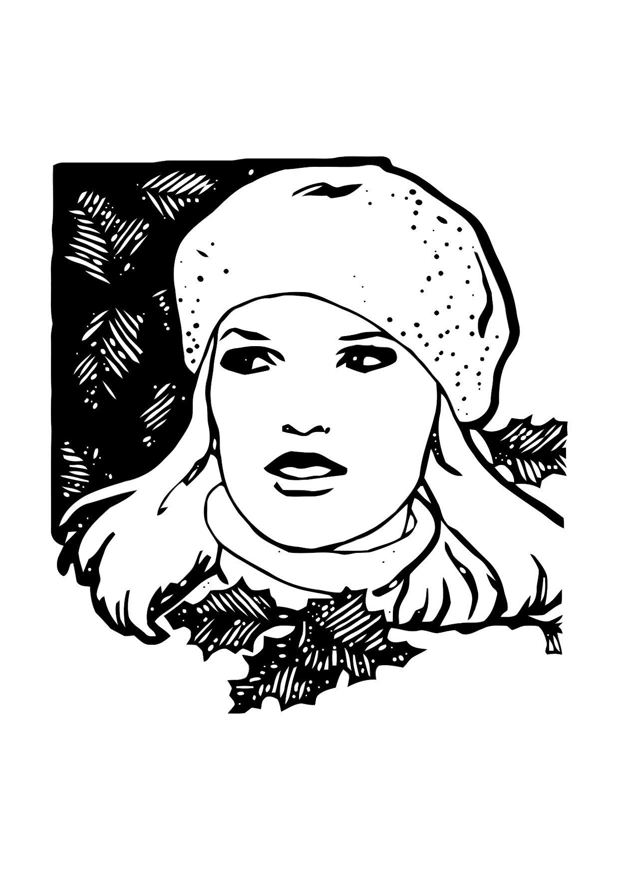 Coloring page woman