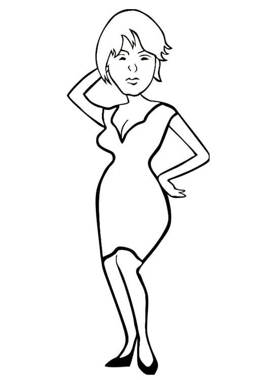 Coloring page woman