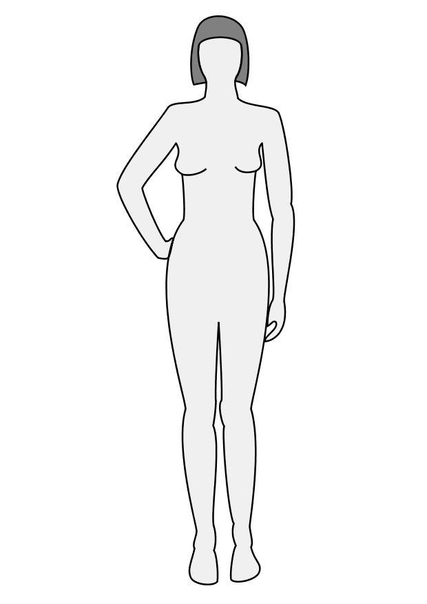 Coloring page woman front