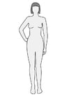 Coloring pages woman front