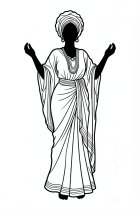 woman in traditional African clothing