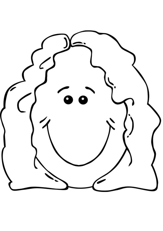 Coloring page woman's face