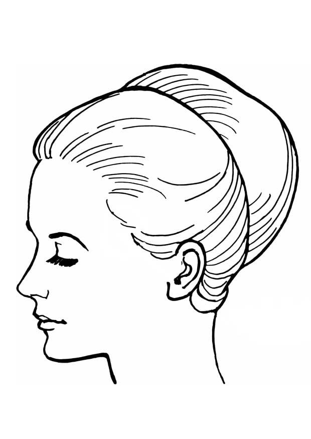 Coloring page woman's head