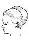 Coloring page woman's head