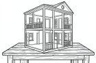 wooden dollhouse