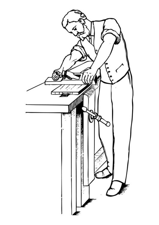 Coloring Page woodworker - free printable coloring pages - Img 28354